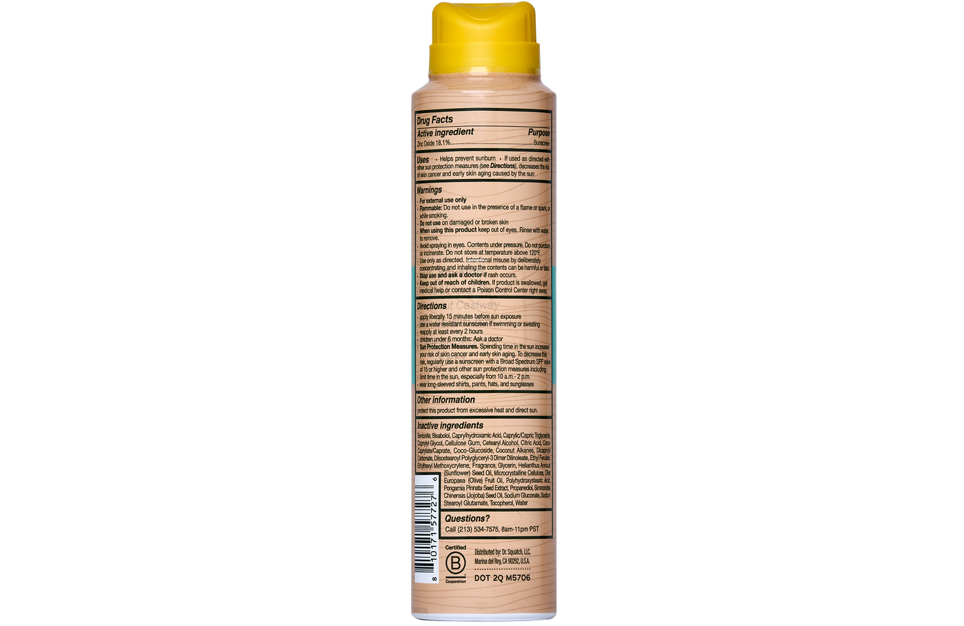 Spray Sunscreen | SPF 30 UVA/UVB Protection | Non-Greasy Mineral Sunscreen for Men S7