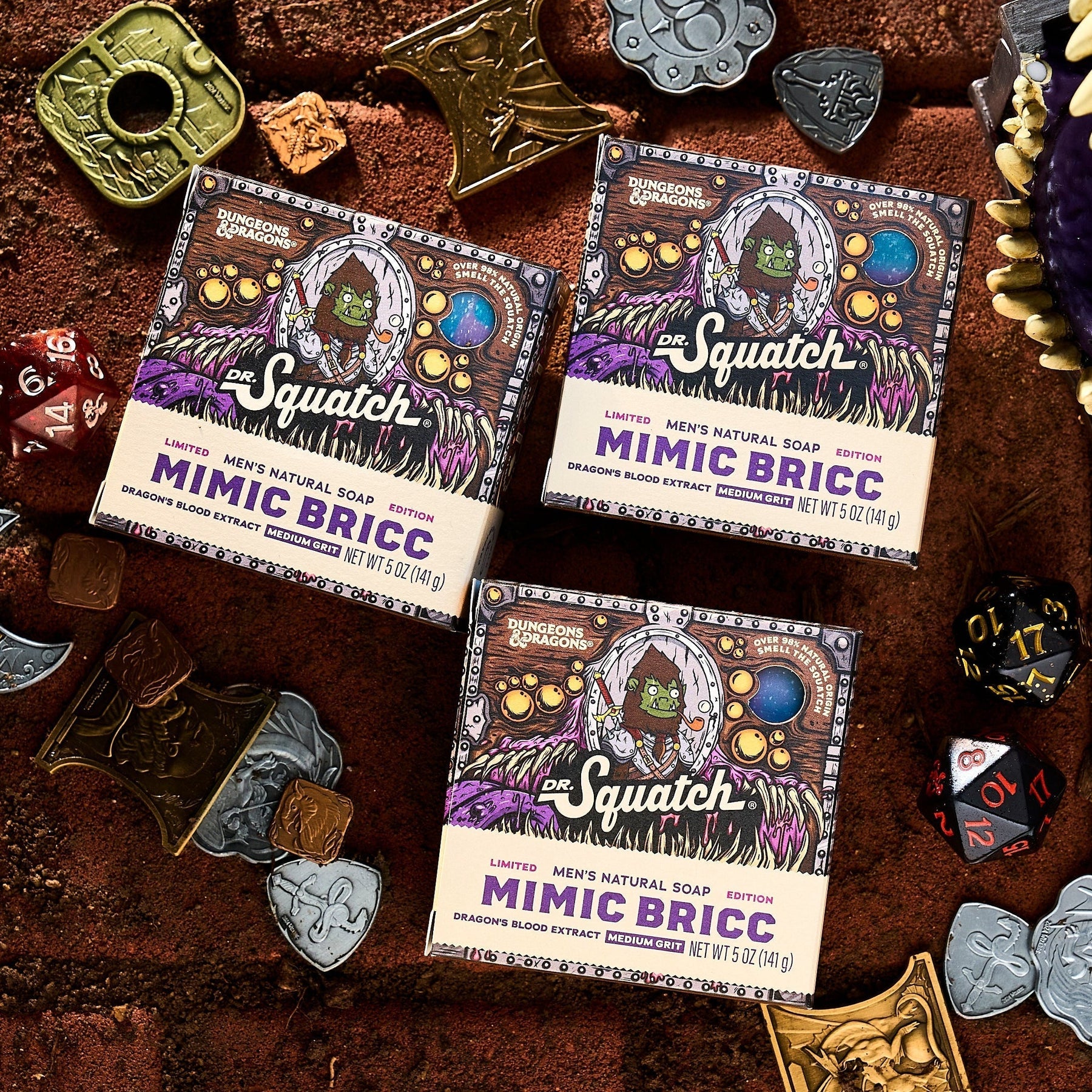 Dungeons & Dragons Mimic Bricc 3-Pack - Exclusive Limited Edition Bar Soap F4