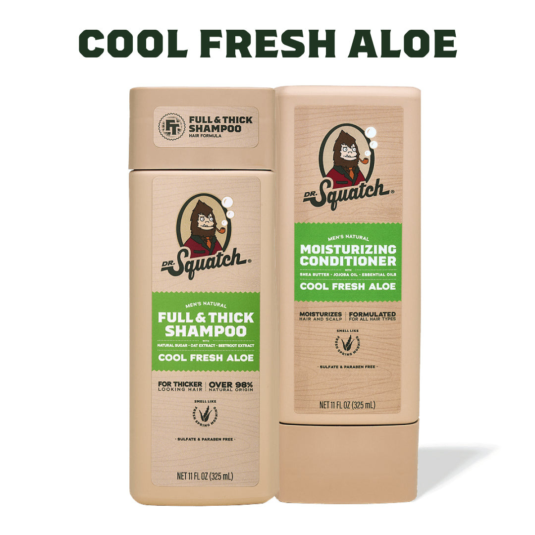 Hair Care Kit + Free Scalp Scrubber | Full & Thick Shampoo | Moisturizing Conditioner | Natural Products for Men S8