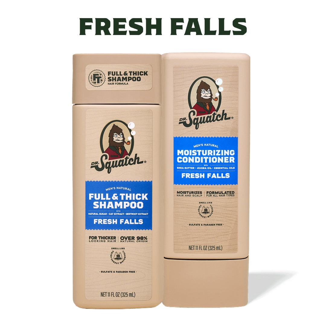 Hair Care Kit + Free Scalp Scrubber | Full & Thick Shampoo | Moisturizing Conditioner | Natural Products for Men S8