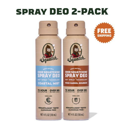 Dr. Squatch Coastal Mist & WBB 2-Pack Spray Deo gift set