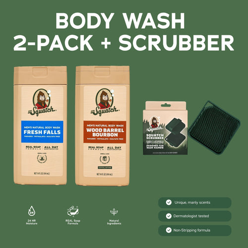 Dr. Squatch Body Wash 2-Pack + Scrubber gift set — product photo 1 of 9