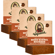 4-Pack Wood Barrel Bourbon Natural Bar Soap L2