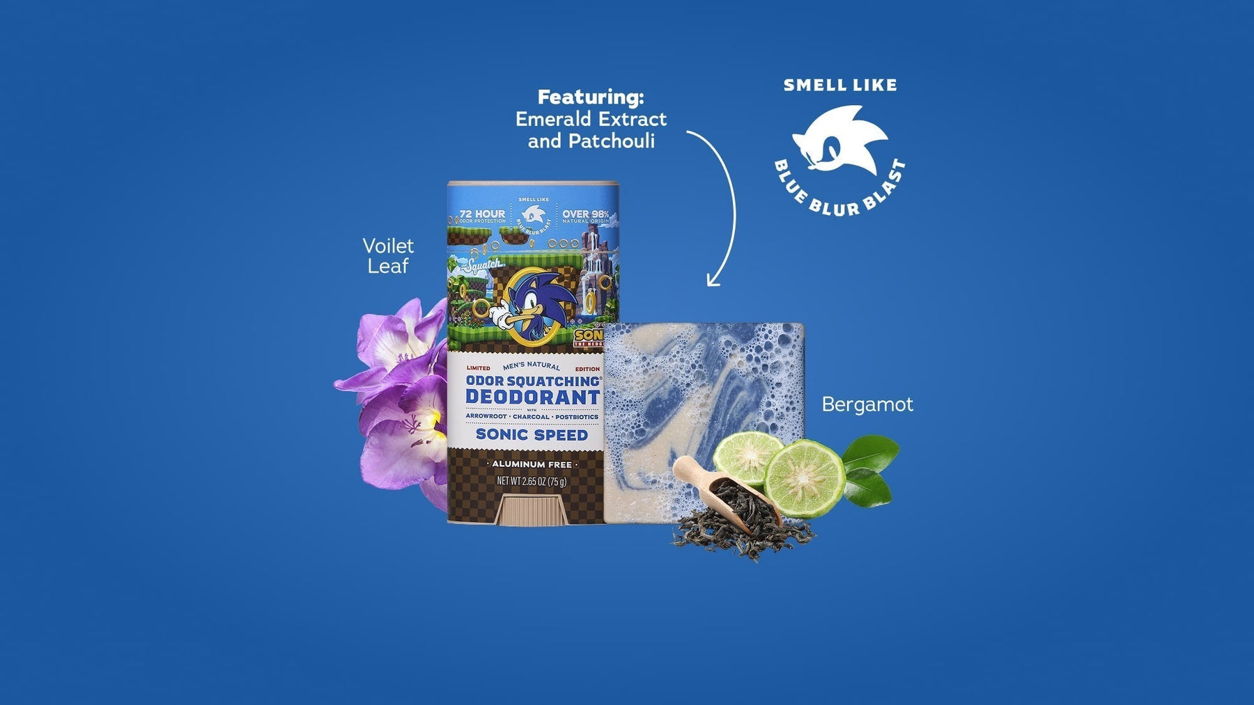 Sonic Speed Super Pack - Exclusive Limited Edition Bar Soap and Deodorant Bundle Z3