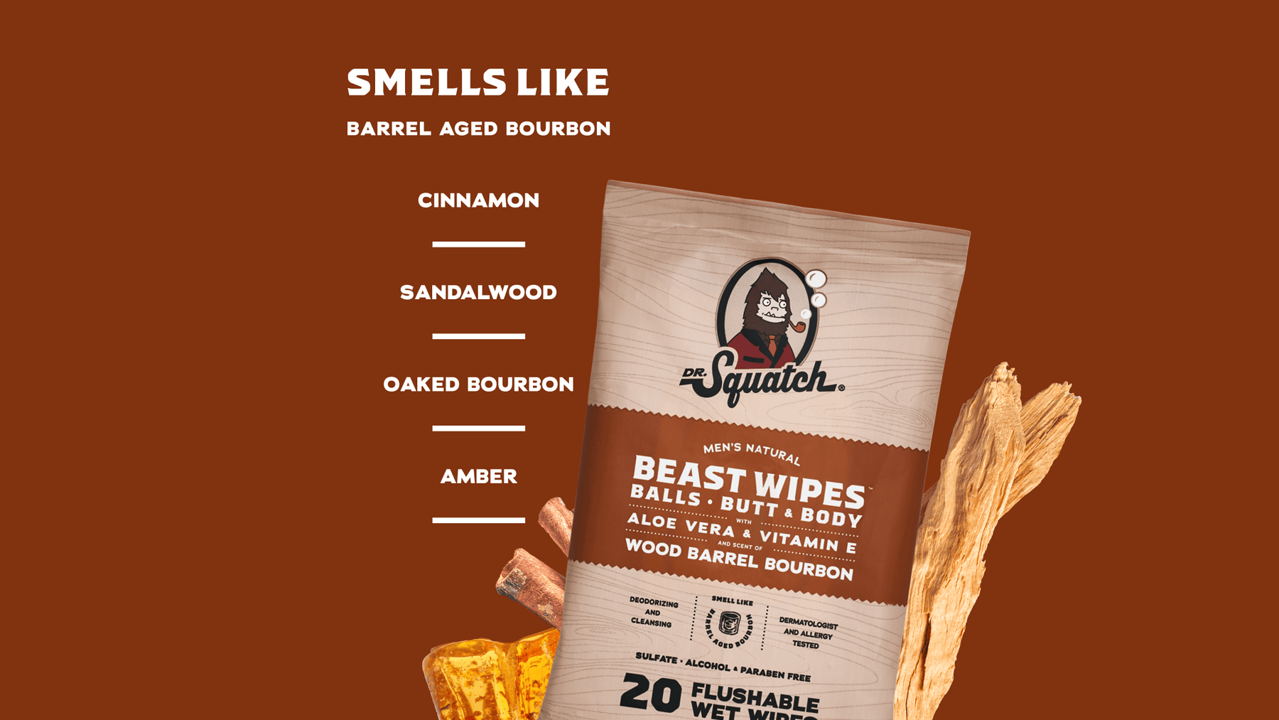 FREE Wood Barrel Bourbon Wipes E5